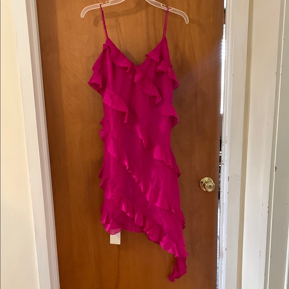 Abercrombie & Fitch Fuchsia Asymmetrical Dress